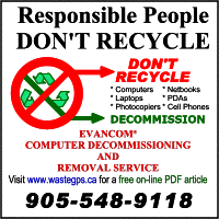 Responsible People Do Not Recycle ... They Decommission. Evancom® Equipment Decommissioning and Removal Service.